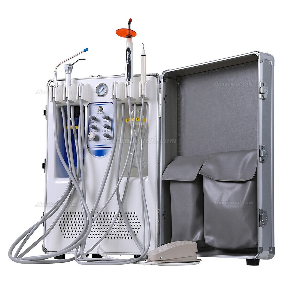 BEST® Portable Dental Unit BD406 W/ 3-Way Syringe+Suction+LED Curing Light+HP Tube
